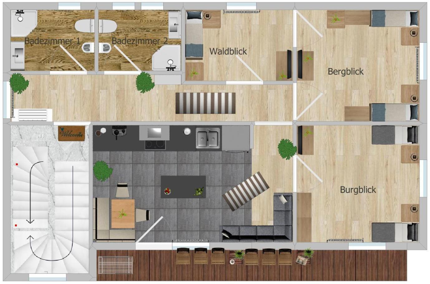 Apartment Haus Biechl Mit Blick Auf Burg Hohenwerfen Pfarrwerfen