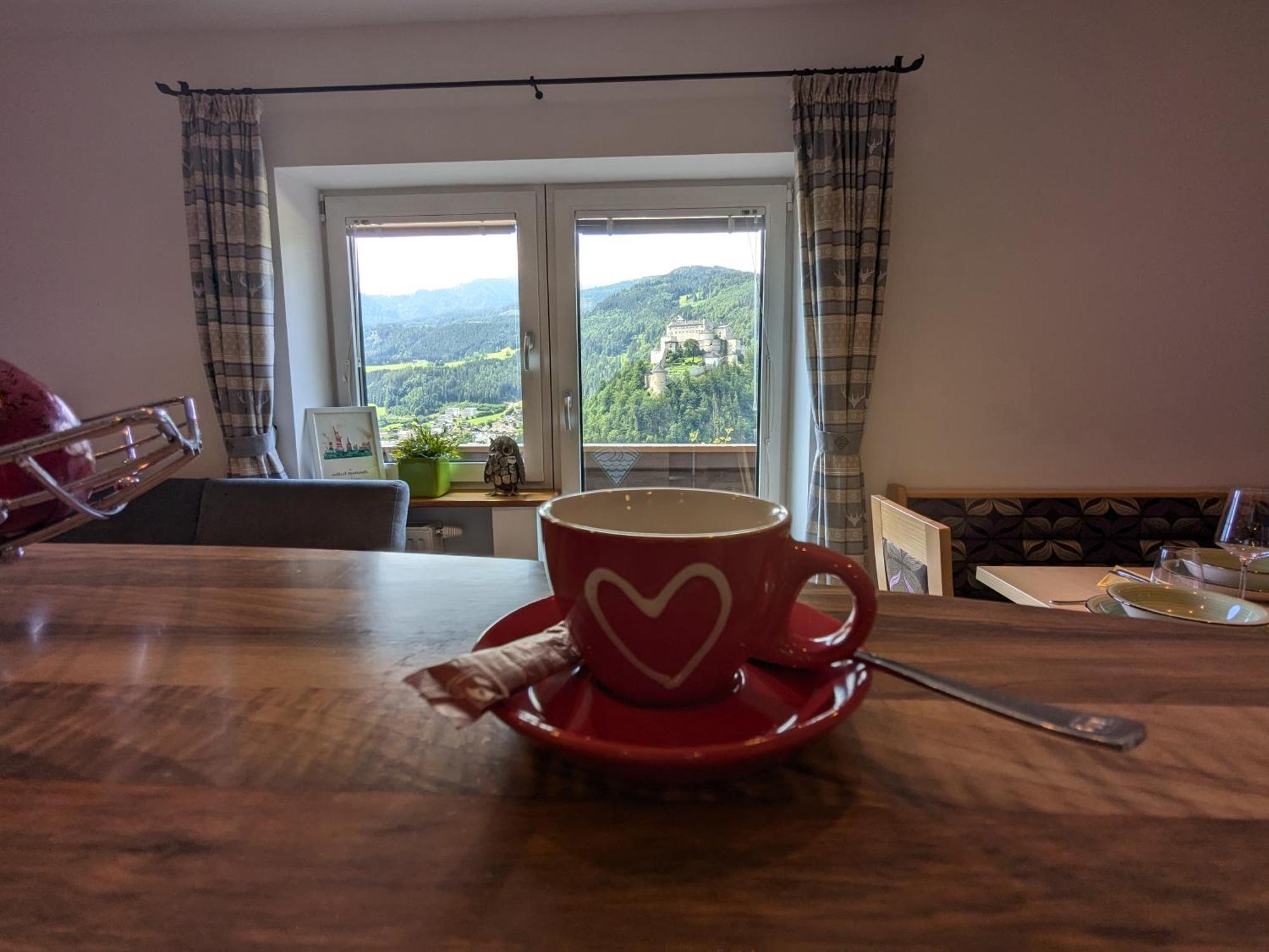 Apartment Haus Biechl Mit Blick Auf Burg Hohenwerfen Pfarrwerfen